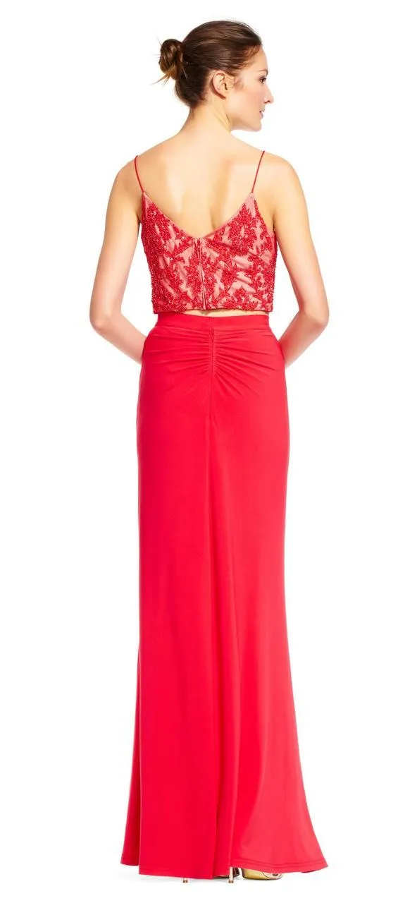 Adrianna Papell - AP1E201024 Two-Piece Beaded Sheath Gown