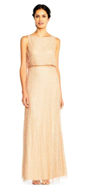 Adrianna Papell - AP1E201759 Sleeveless Popover Sequined Gown