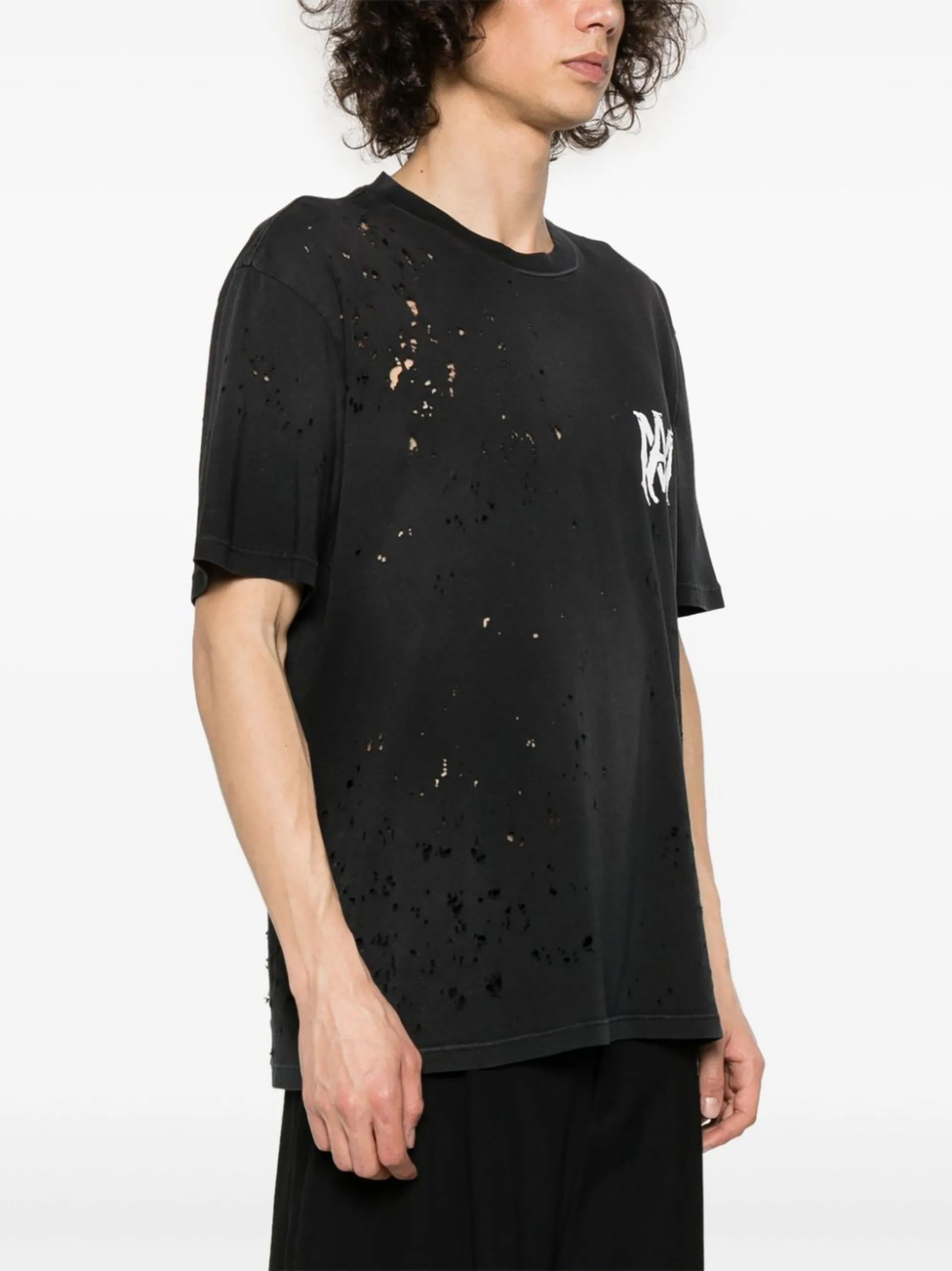 AMIRI  |Crew Neck Monogram Street Style Plain Cotton Short Sleeves