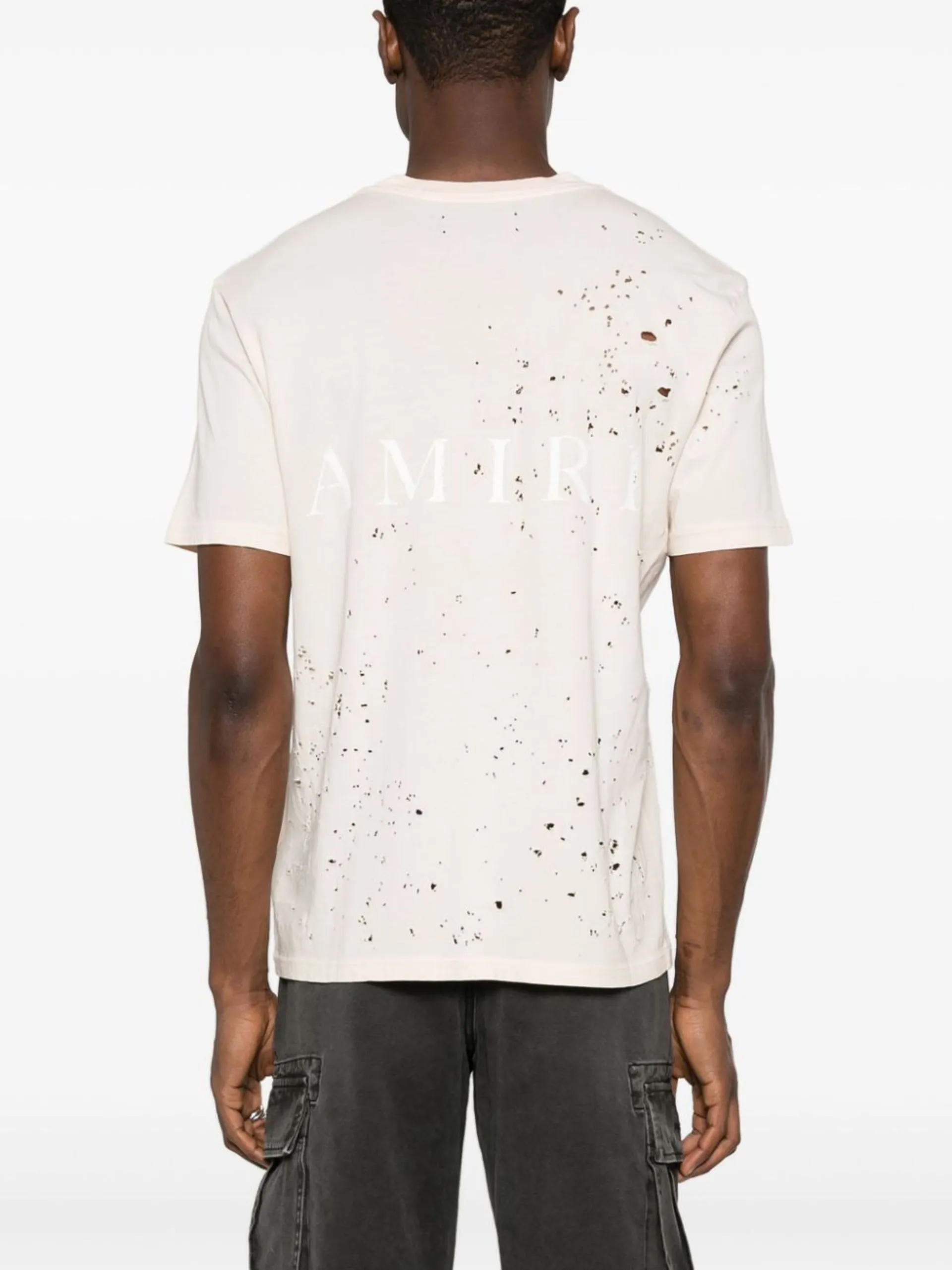 AMIRI  |Crew Neck Monogram Street Style Plain Cotton Short Sleeves