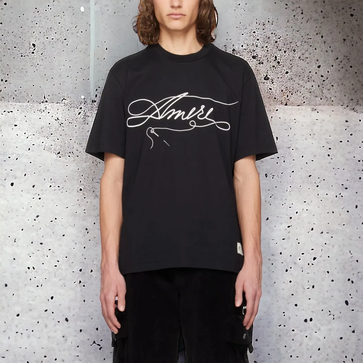 AMIRI  |Crew Neck Street Style Plain Cotton Oversized Logo