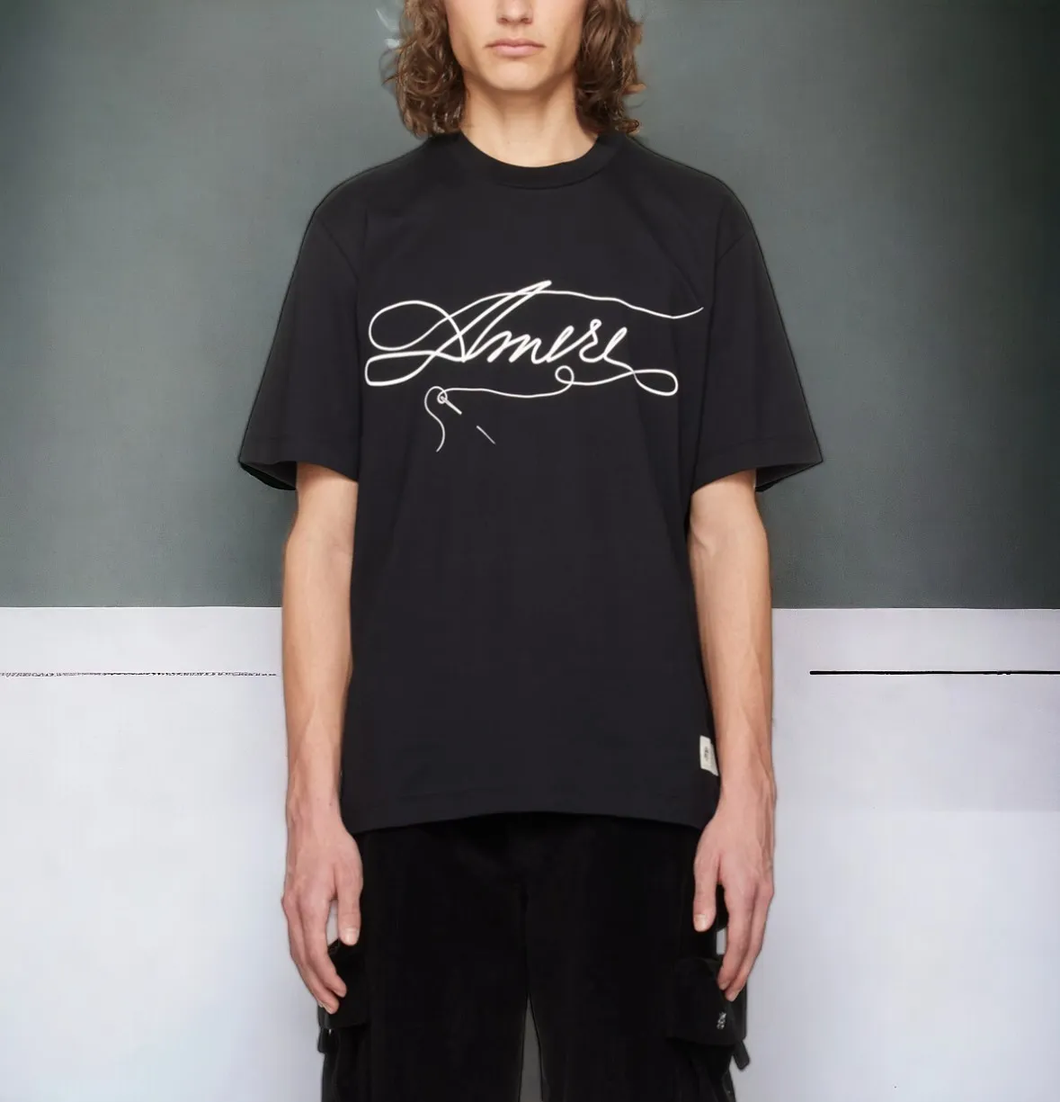 AMIRI  |Crew Neck Street Style Plain Cotton Oversized Logo