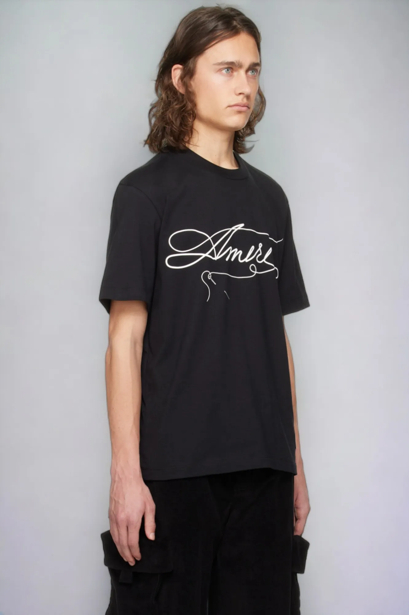 AMIRI  |Crew Neck Street Style Plain Cotton Oversized Logo