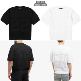 AMIRI  |Crew Neck Street Style Short Sleeves Logo Crew Neck T-Shirts