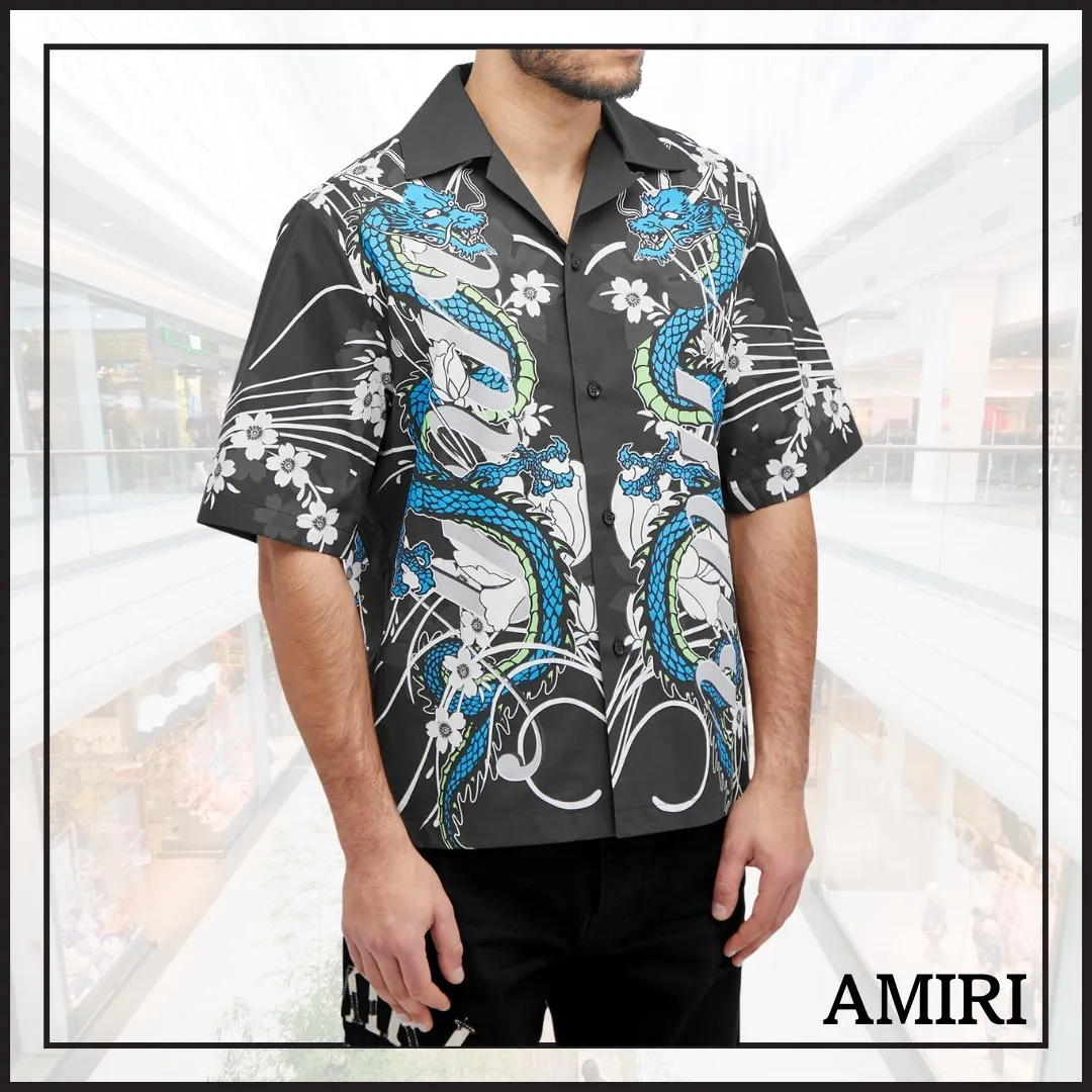 AMIRI  |Flower Patterns Street Style Other Animal Patterns Cotton