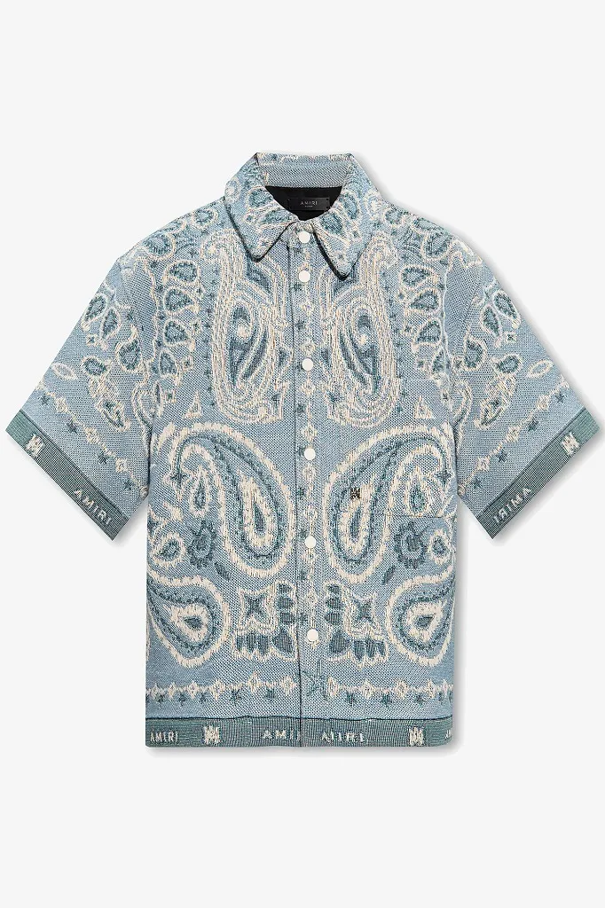 AMIRI  |Paisley Unisex Street Style Cotton Short Sleeves Oversized