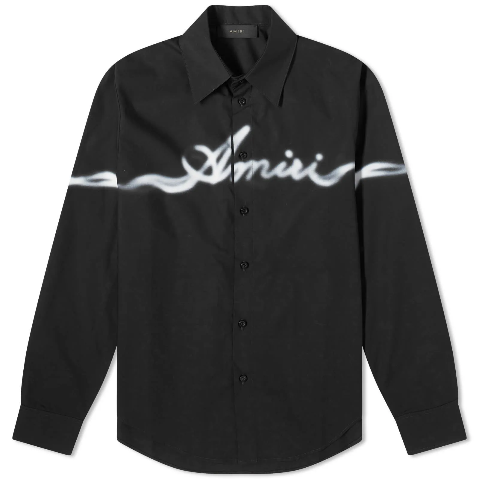 AMIRI  |Street Style Bi-color Long Sleeves Plain Cotton Logo Shirts