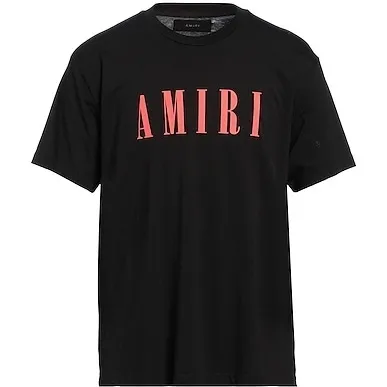 AMIRI  |Unisex Street Style U-Neck Plain Cotton Short Sleeves Logo