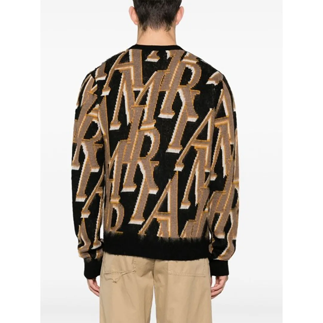 AMIRI  |Wool Nylon Street Style Logo Cardigans