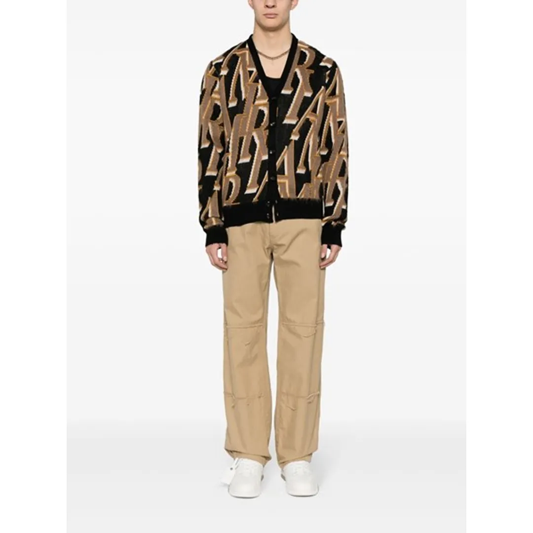 AMIRI  |Wool Nylon Street Style Logo Cardigans