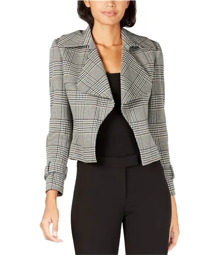 Anne Klein Womens Houndstooth Jacket