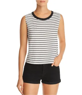 Aqua Womens Striped Muscle Tank Top