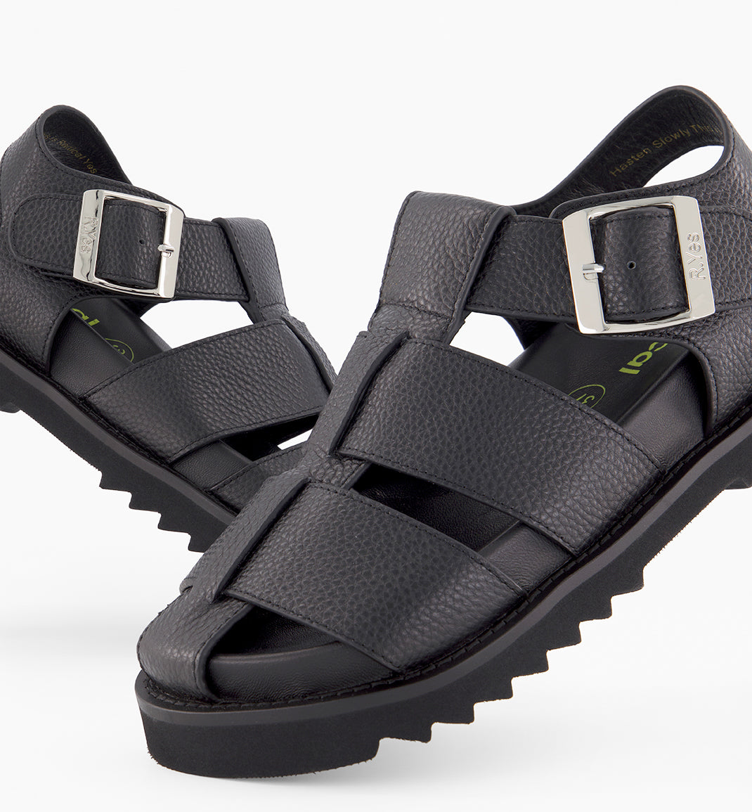 Arkestra 2.0 Fisherman Sandal Tumbled Leather | Black