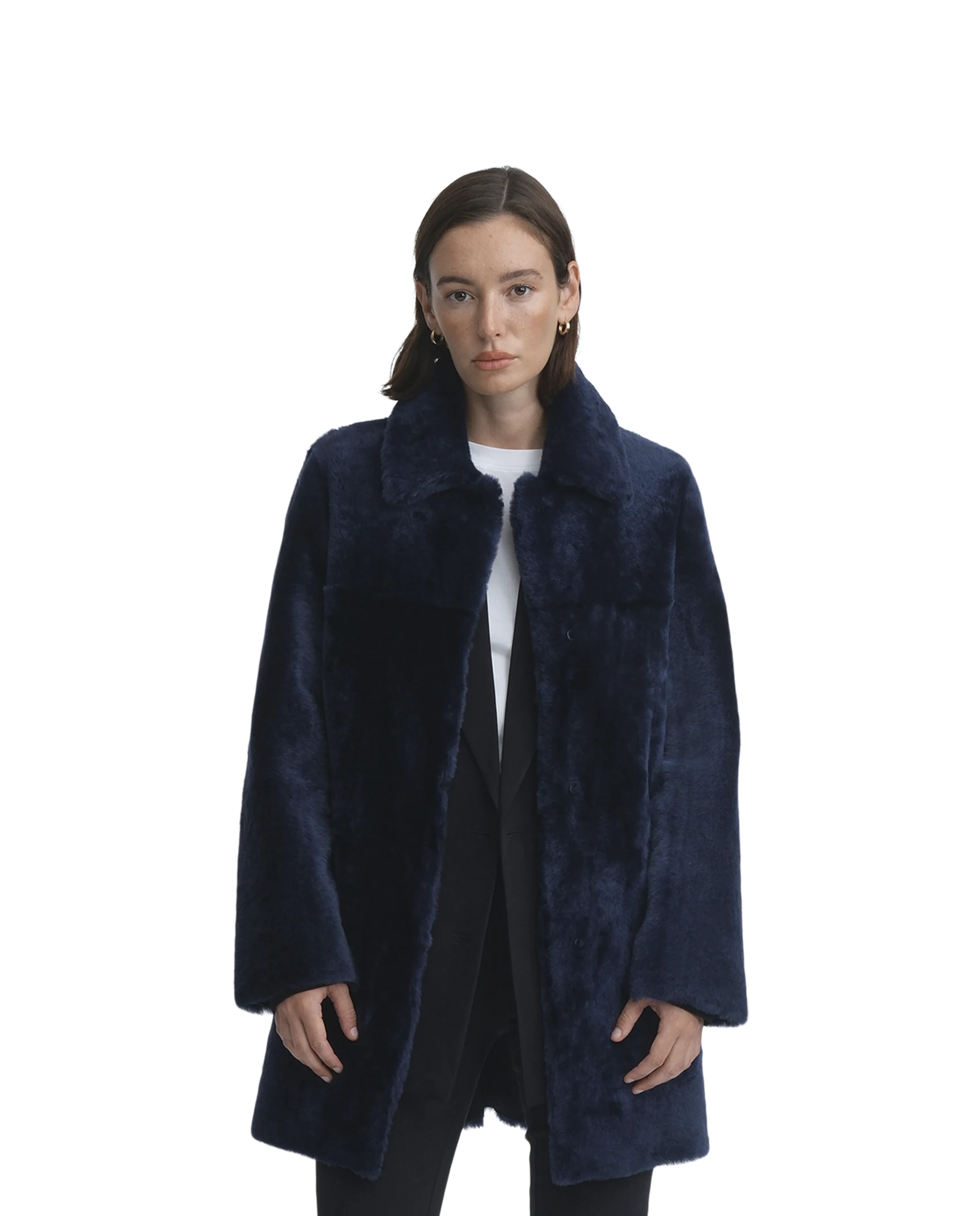 Basel Navy Lamb Coat