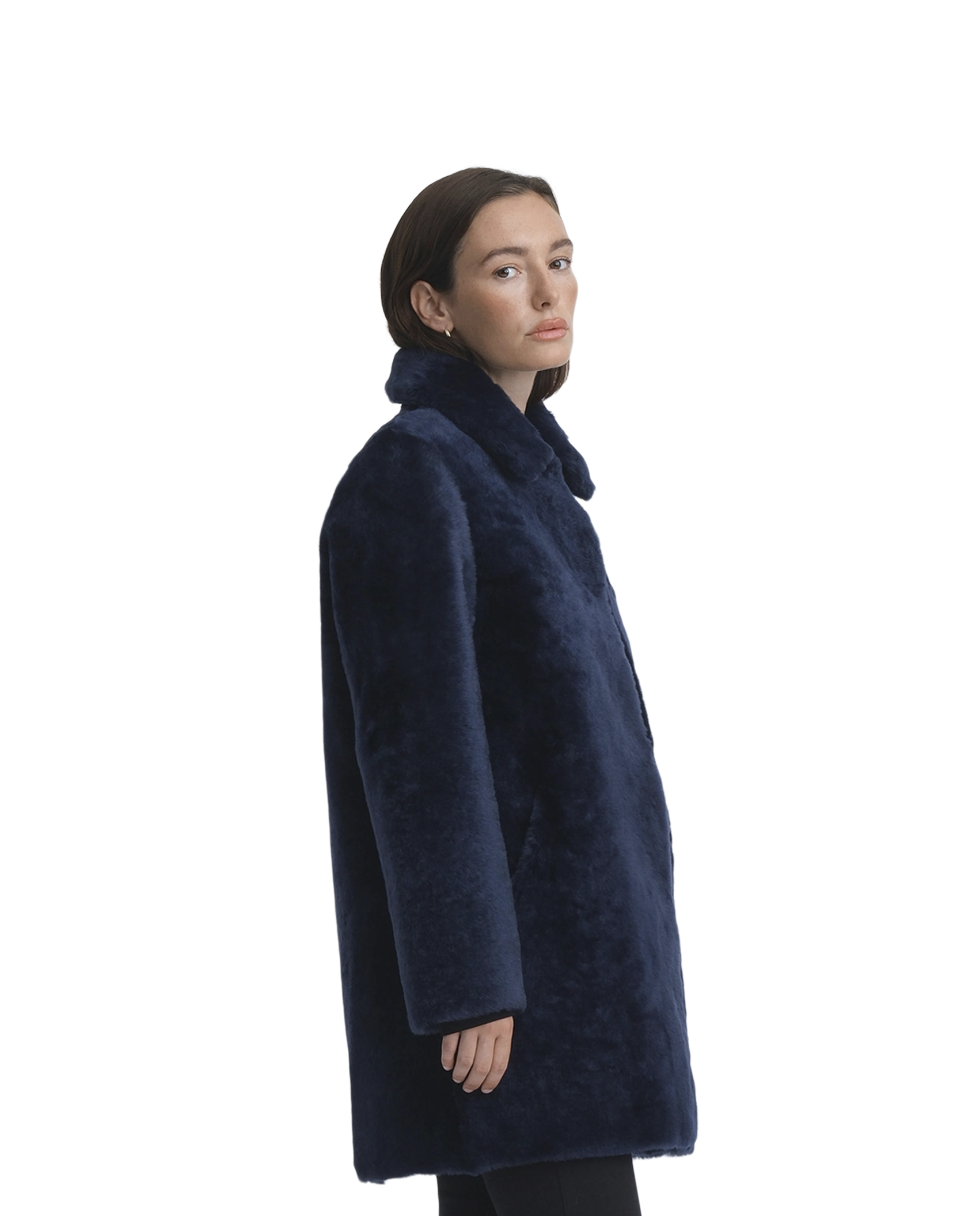 Basel Navy Lamb Coat