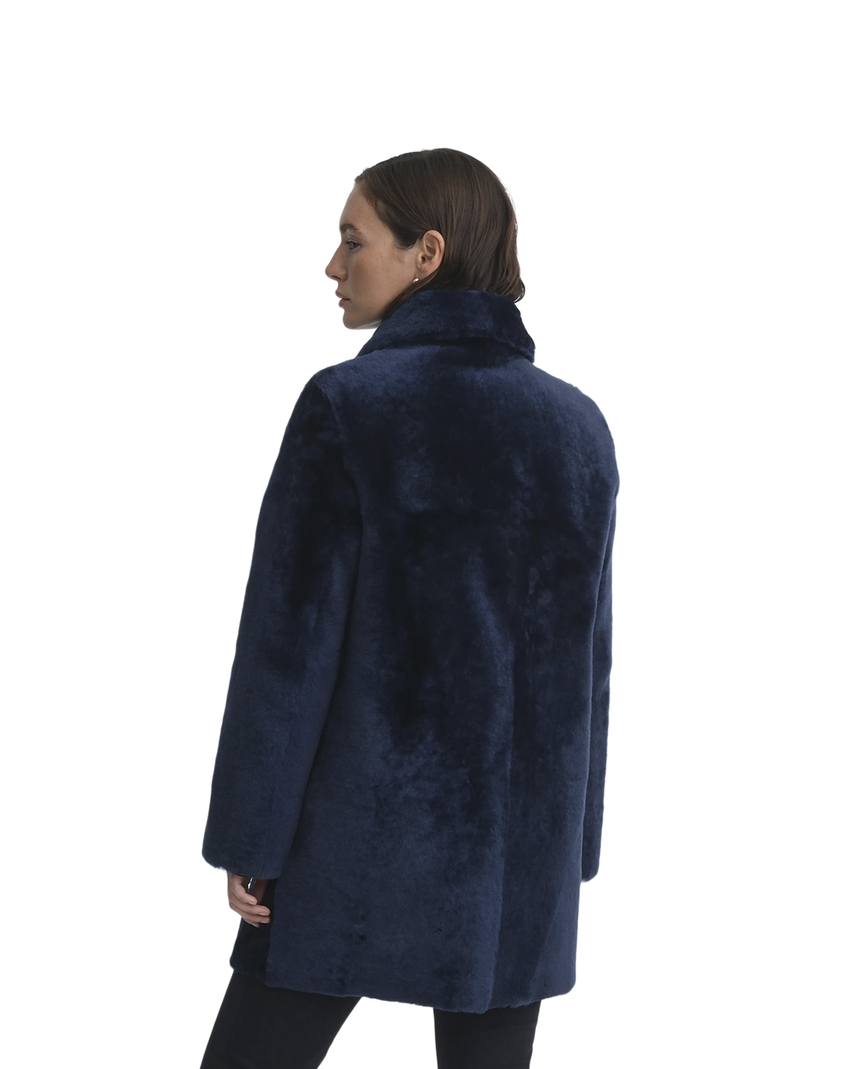 Basel Navy Lamb Coat