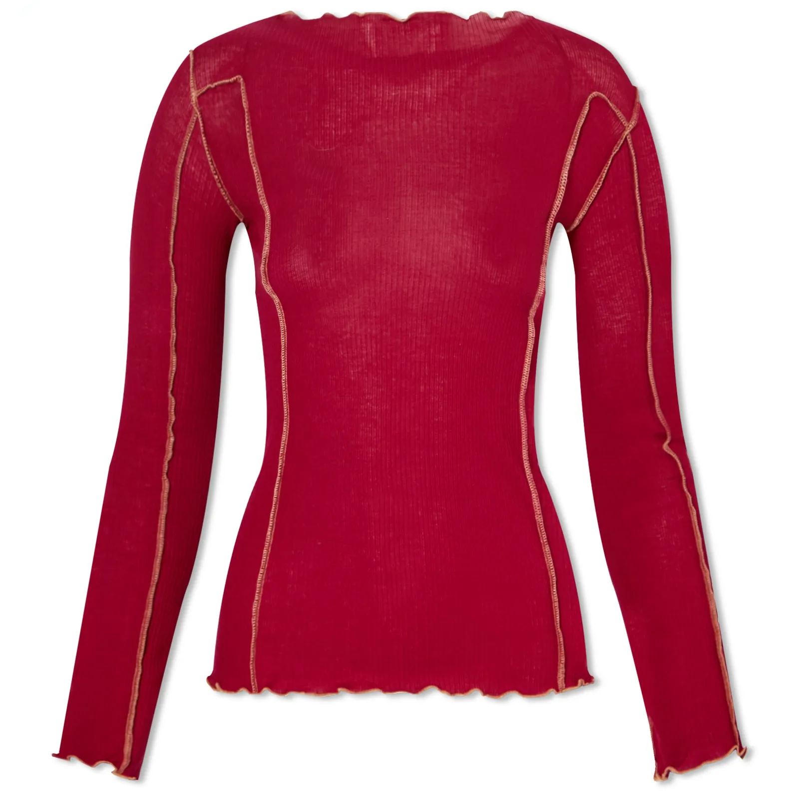 Baserange Long Sleeve Omato T-ShirtBurned Red