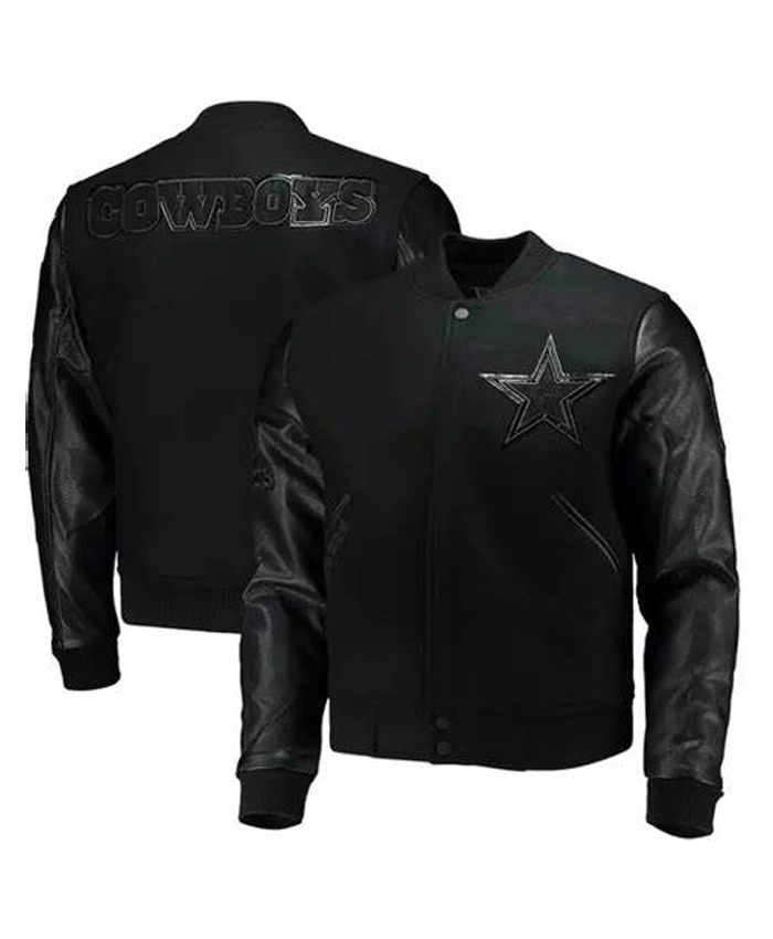 Black Dallas Cowboys Varsity Jacket - William Jacket