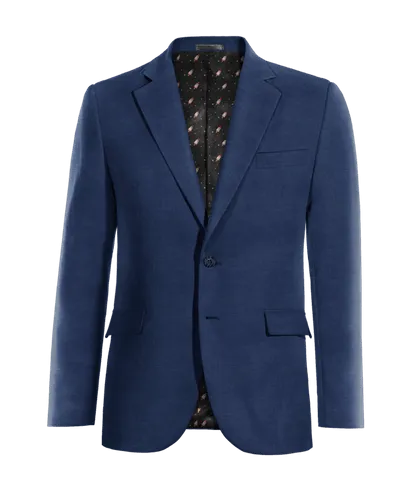  Blazer azul marino de lino solapa ancha edición limitada