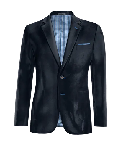  Blazer azul marino de terciopelo edición limitada con pañuelo