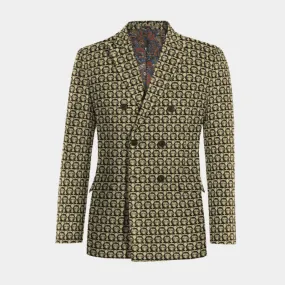  Blazer cruzada otros de jacquard solapa en pico