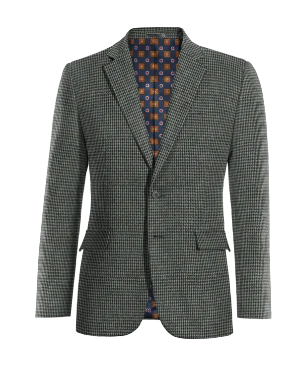  Blazer gris oscuro de tweed pata de gallo edición limitada