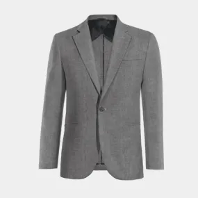  Blazer sin forro gris de lino ligera