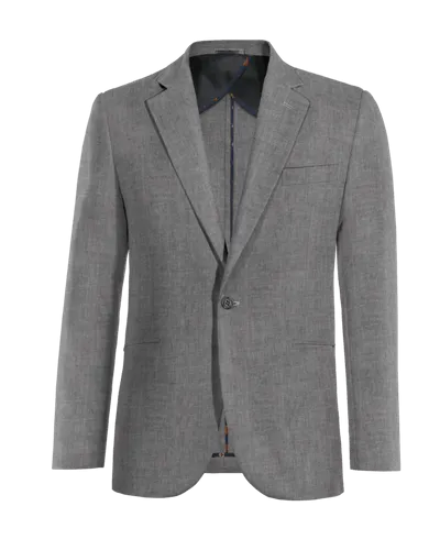  Blazer sin forro gris de lino ligera