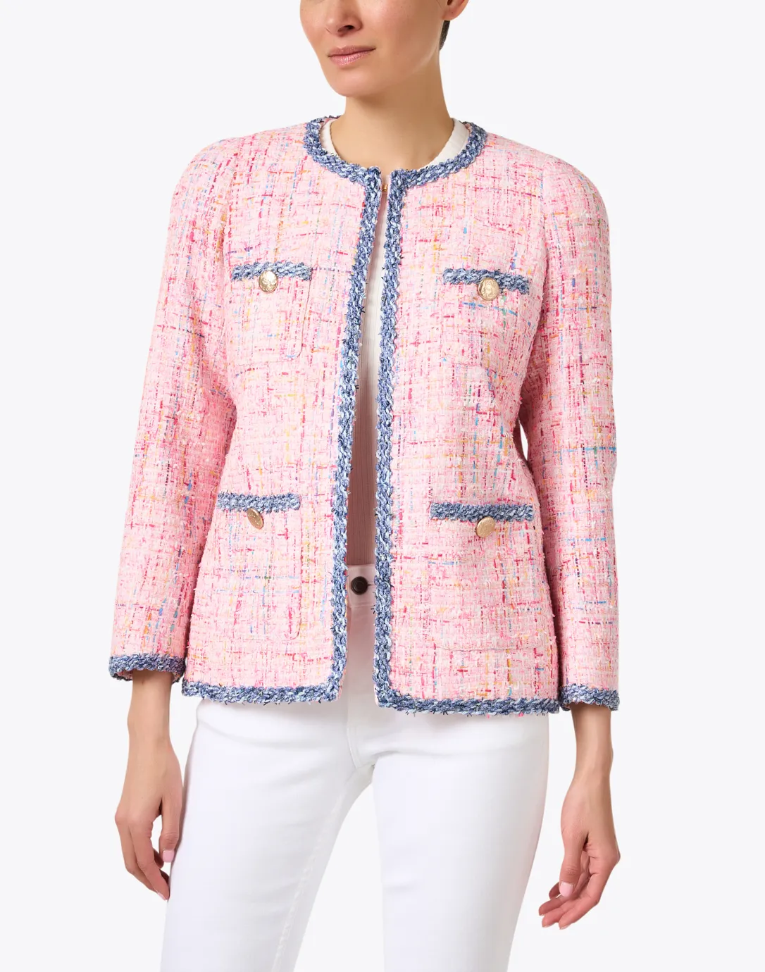 Cindya Pink Tweed Jacket