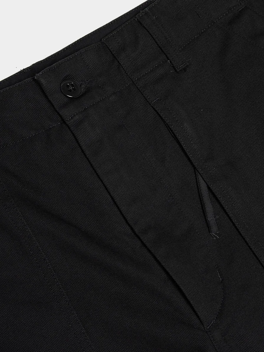 Cotton Heavy Twill Fatigue Pant, Black