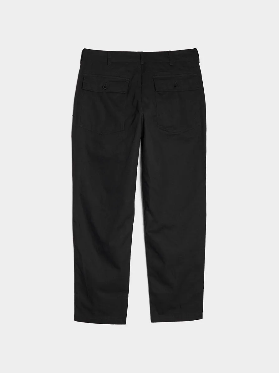 Cotton Heavy Twill Fatigue Pant, Black