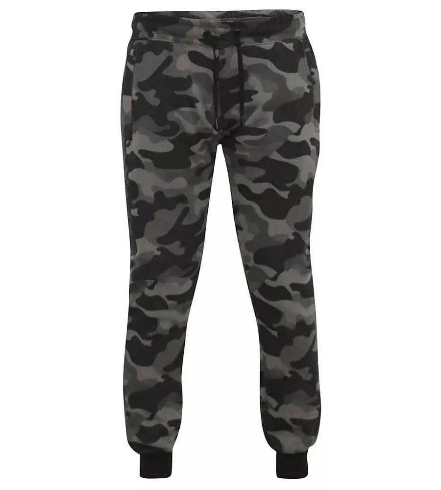 D555 Big Mens Camouflage Cuffed Jogger With Side Pockets (CHARNDON)