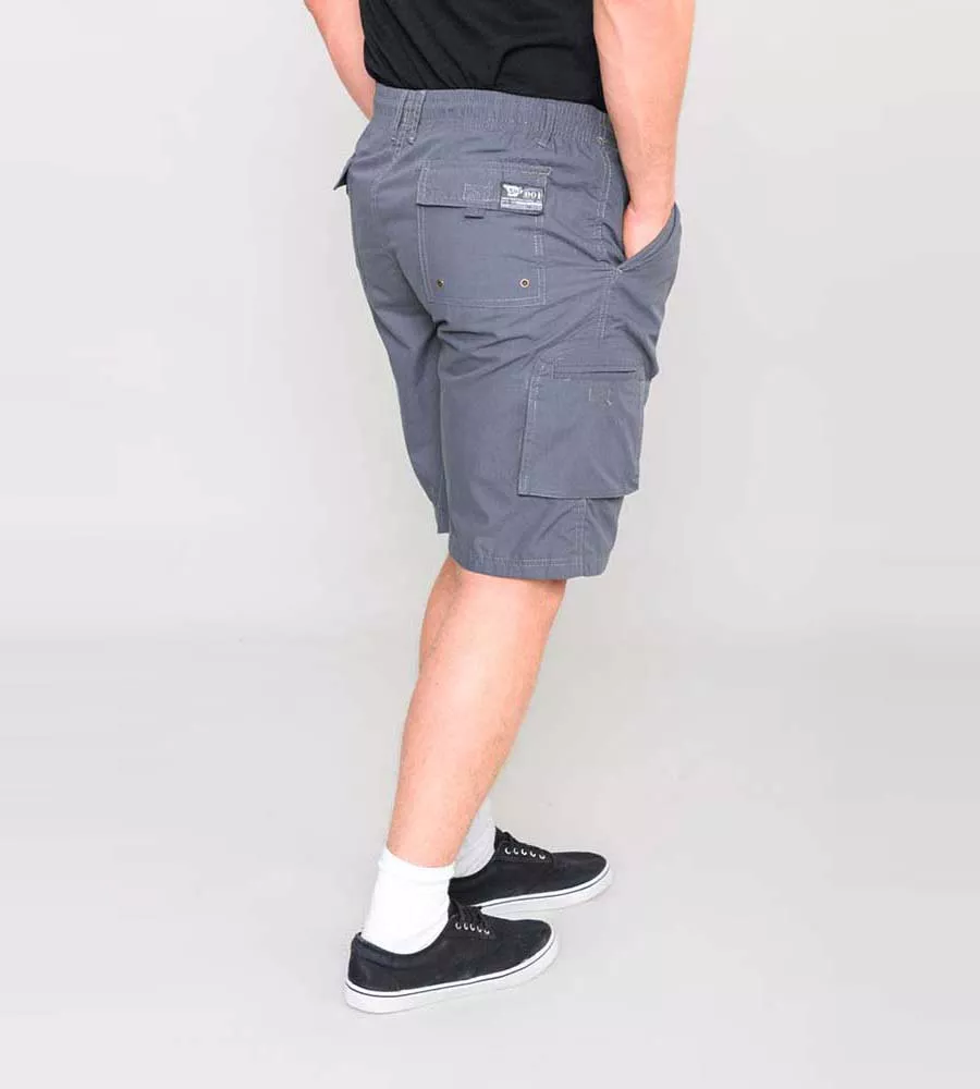 D555 Mens Grey Cargo Short With Shaped Leg Pockets (NICK)