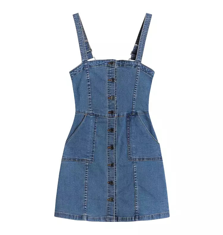 Denim Button-Up Dress