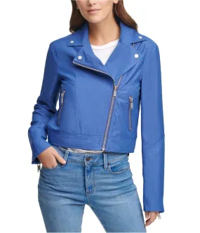 Dkny Womens Zipper Motorcycle Jacket