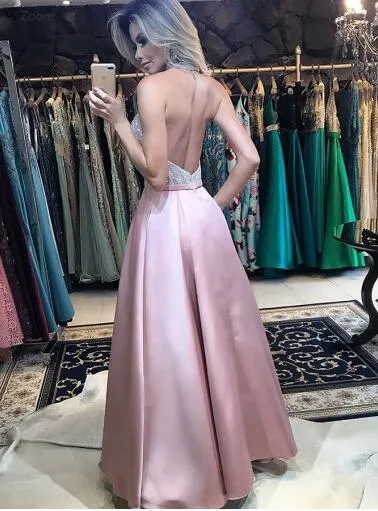 Dusty Pink Prom Dress with Pockets | Parties Occasion Dress