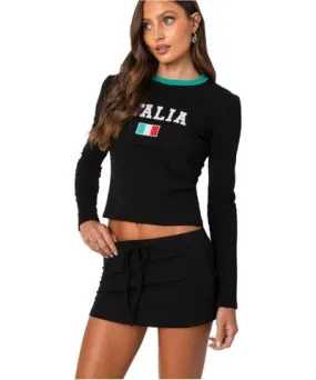 Edikted Women's Italy Long Sleeve T Shirt