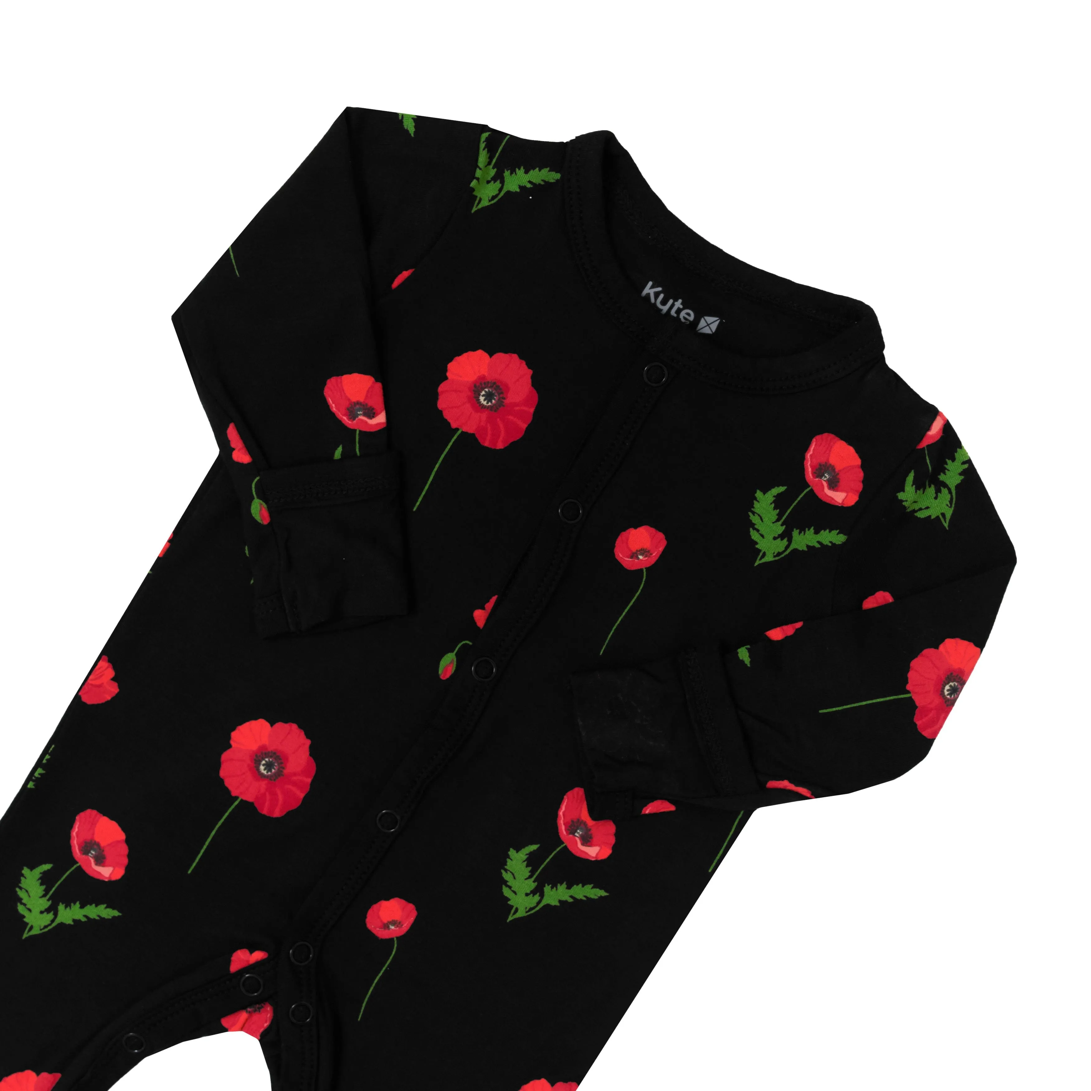 Footie in Midnight Poppies