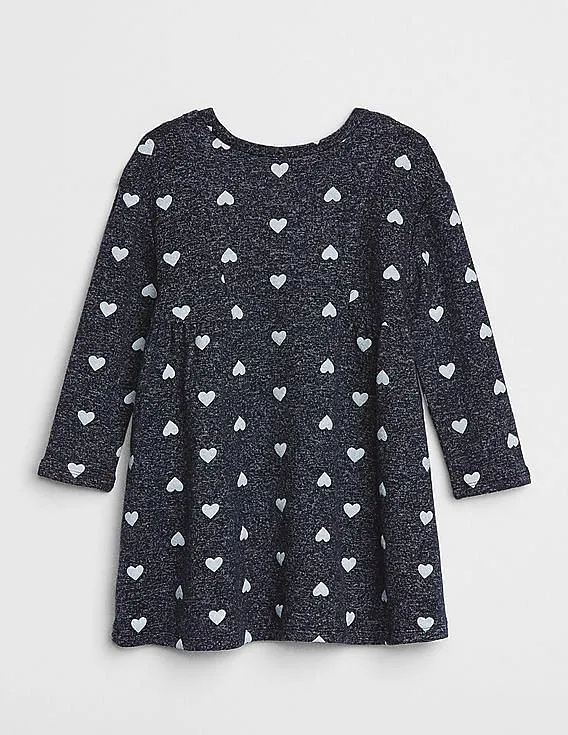 GAP Baby Grey Softspun Long Sleeve Dress