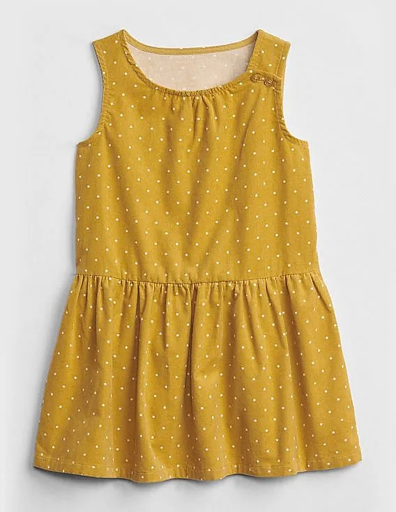 GAP Baby Yellow Cord Fit and Flare Dress