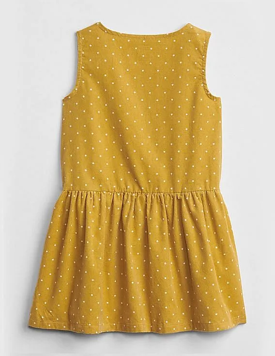 GAP Baby Yellow Cord Fit and Flare Dress