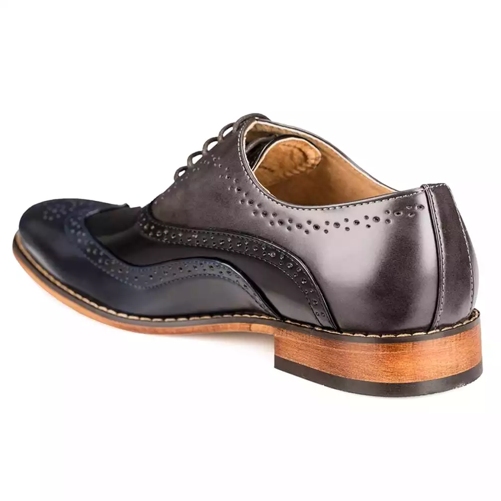 Gino Vitale Men's Three Tone Lace-up Dress Shoes