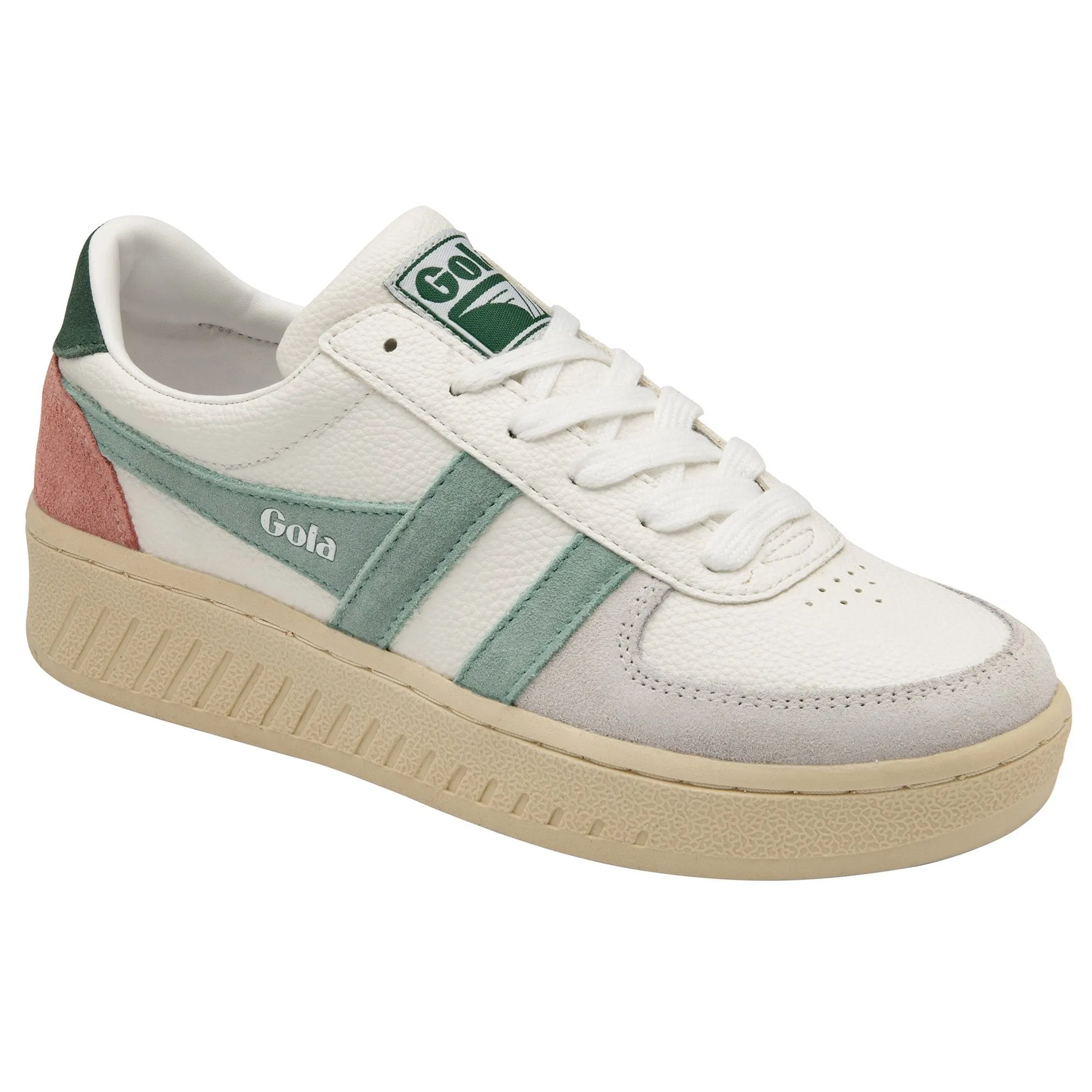 Grandslam Trident Sneaker (White + Green Mist + Evergreen)