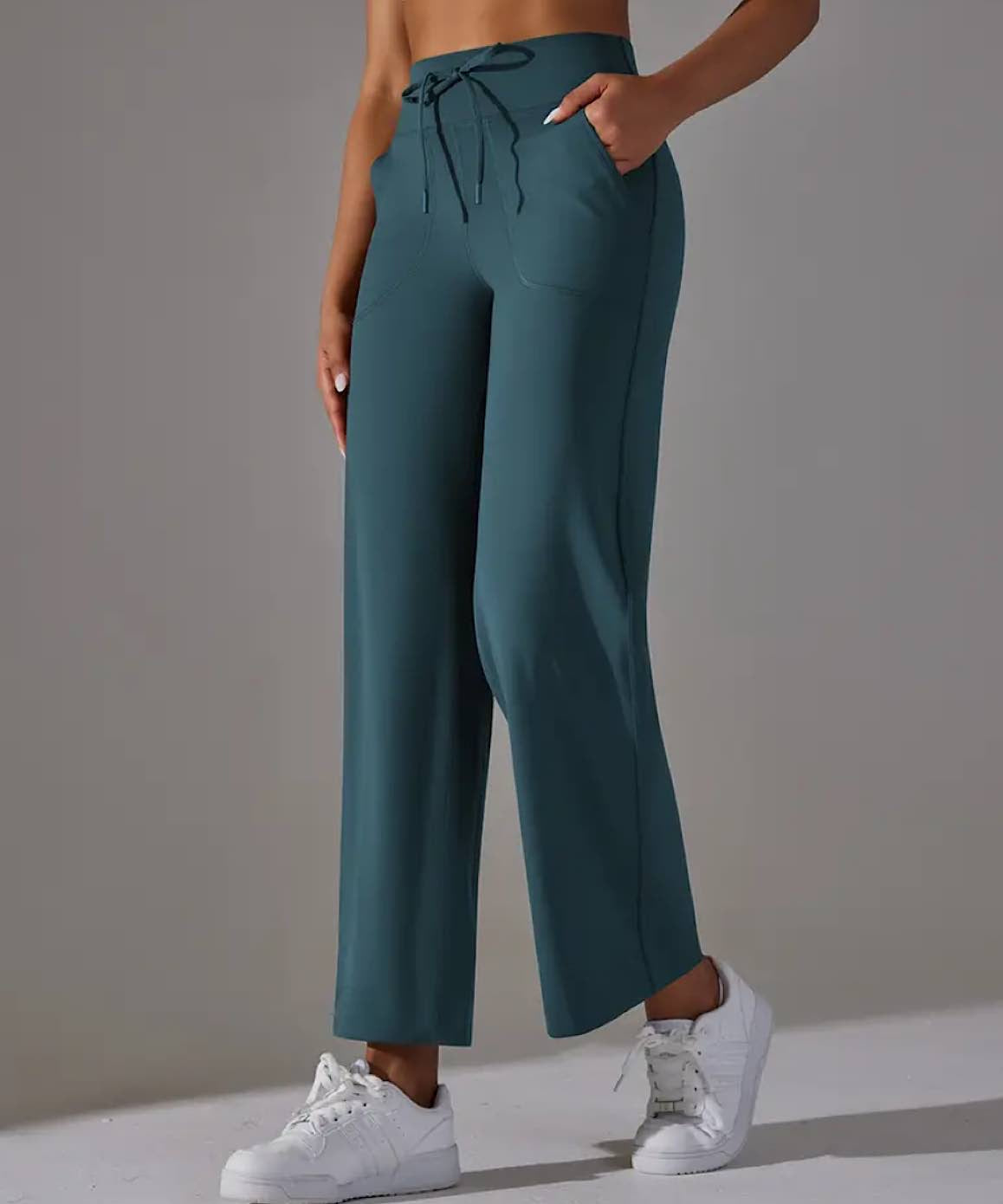 High Waist Wide Leg Flare Pants with Pockets