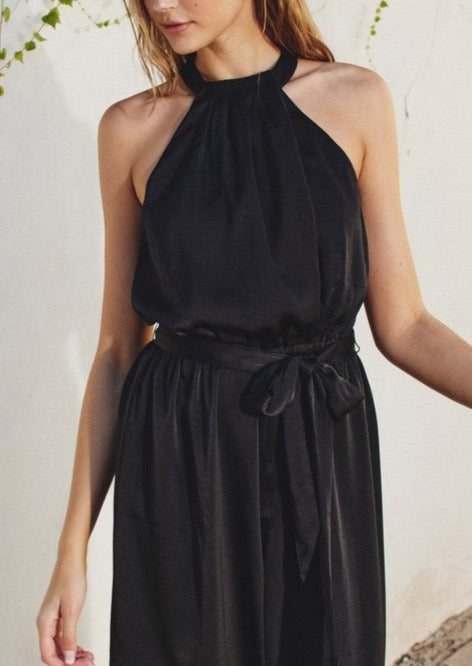 Holly Halter Jumpsuit - Black