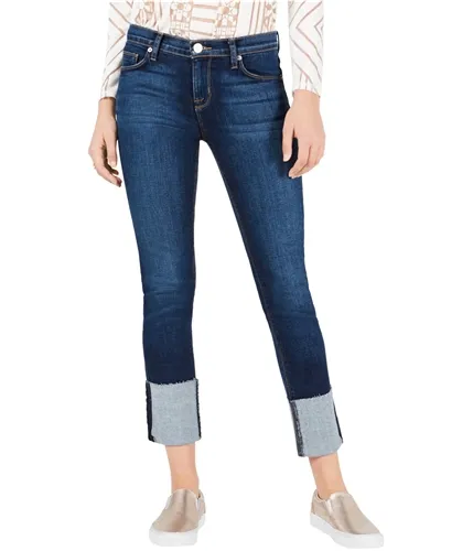 Hudson Womens Deep Cuff Cropped Jeans