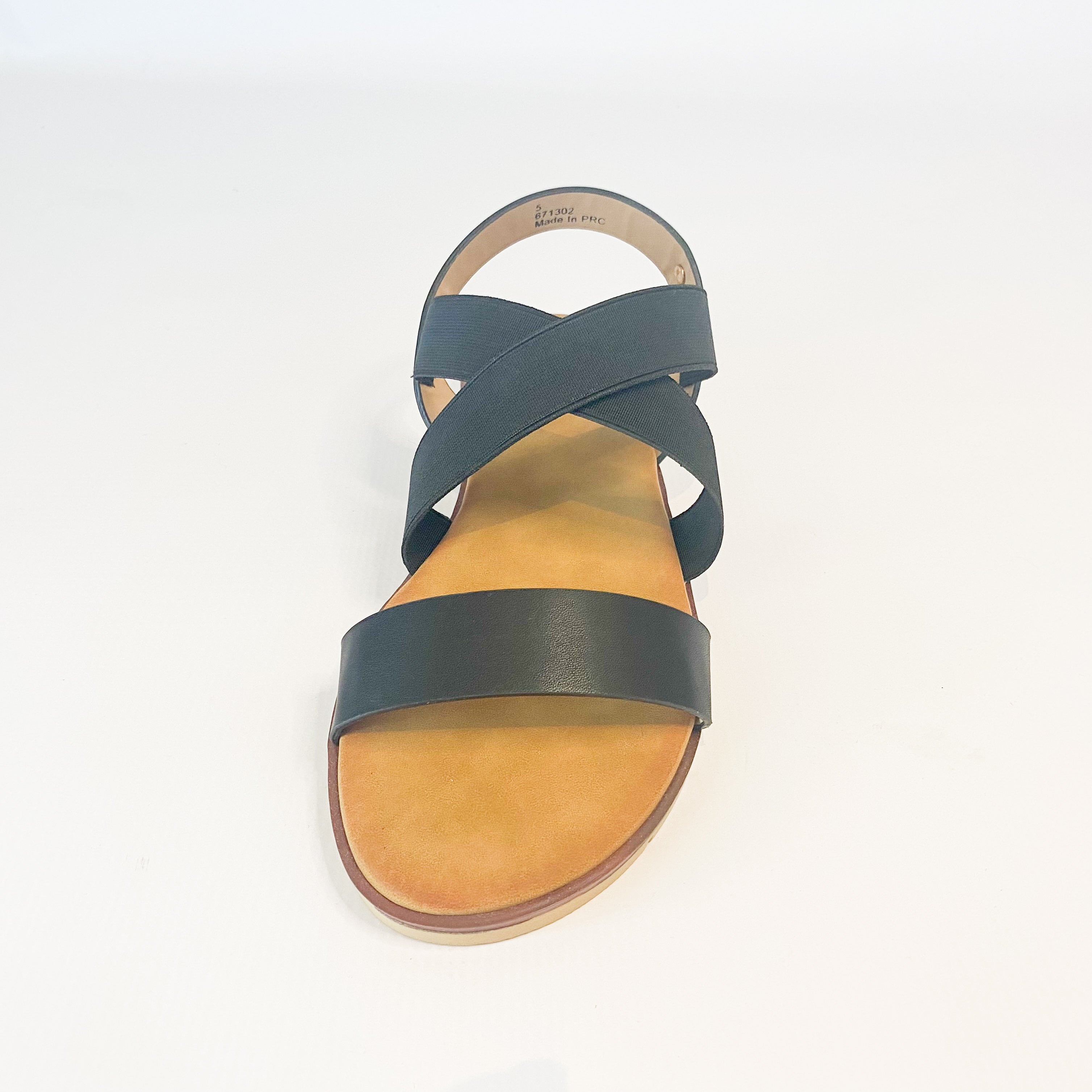 KG black elasticated sandal