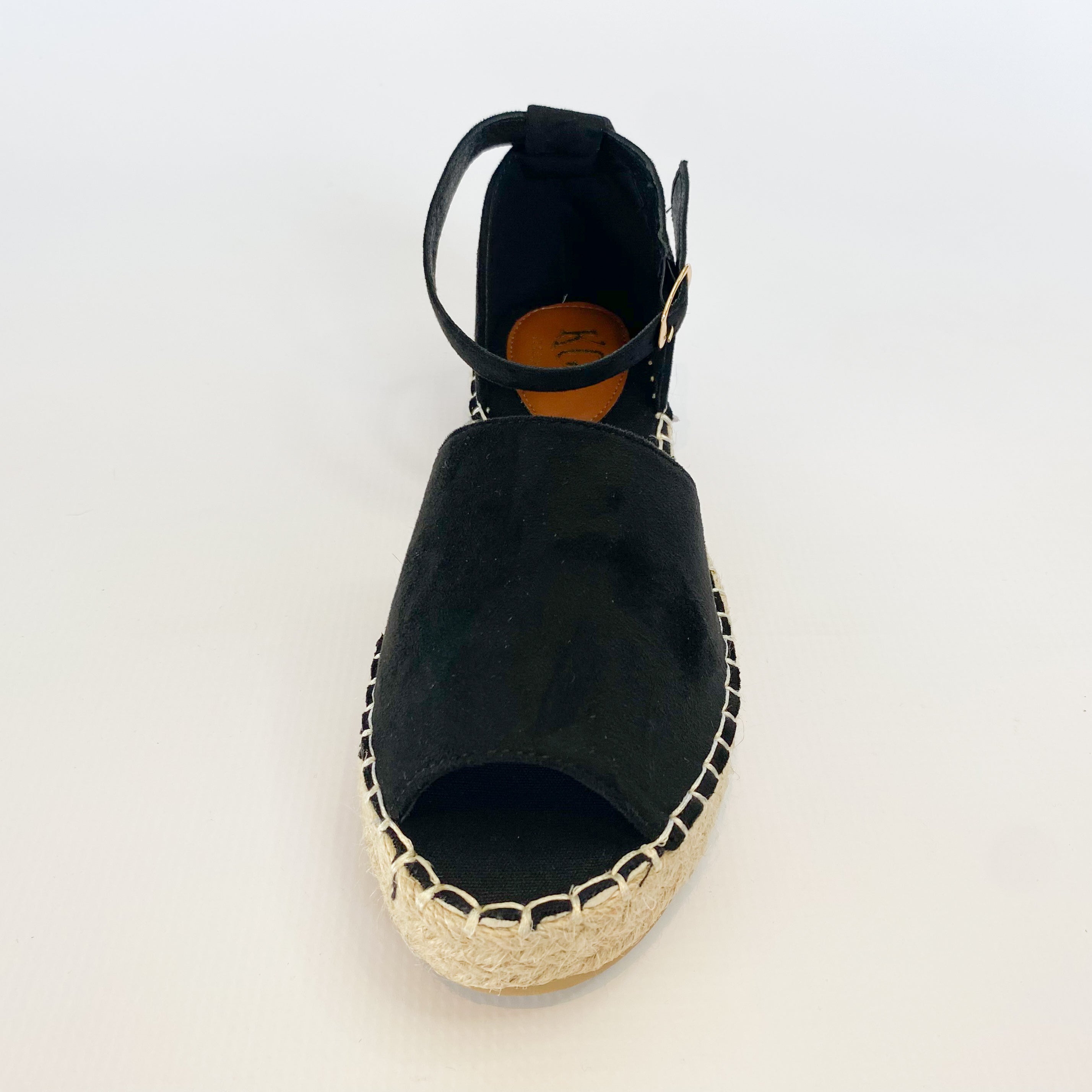 KG black suede espadrille platform