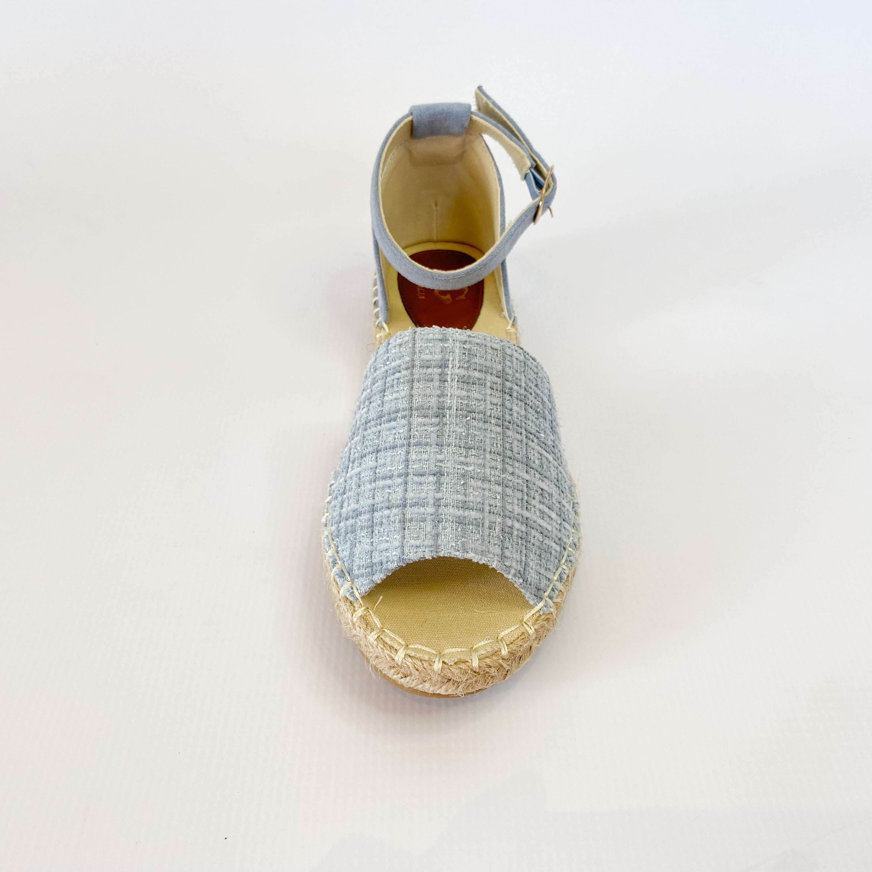 KG light blue open toe espadrille