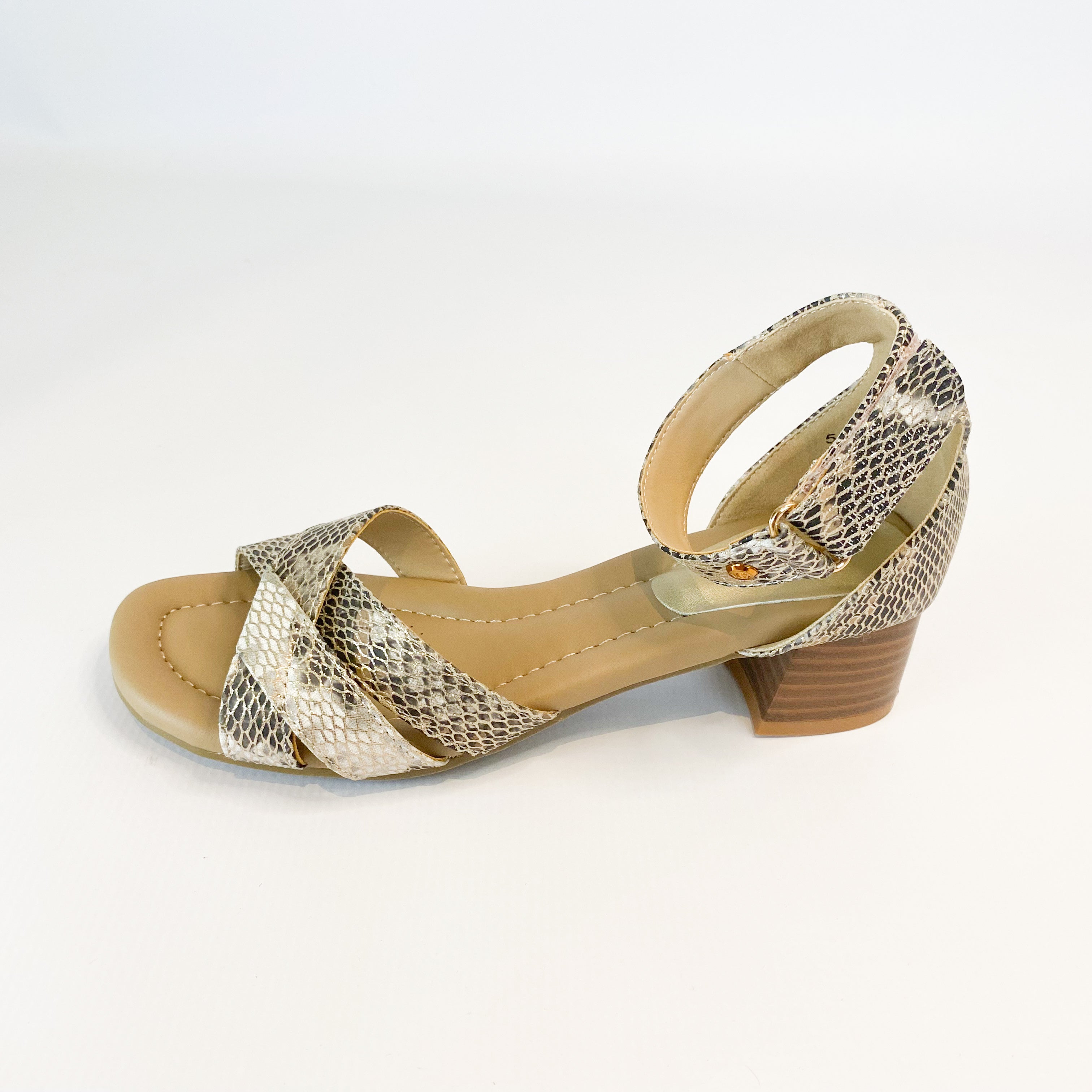 KG taupe strappy blockheel sandal